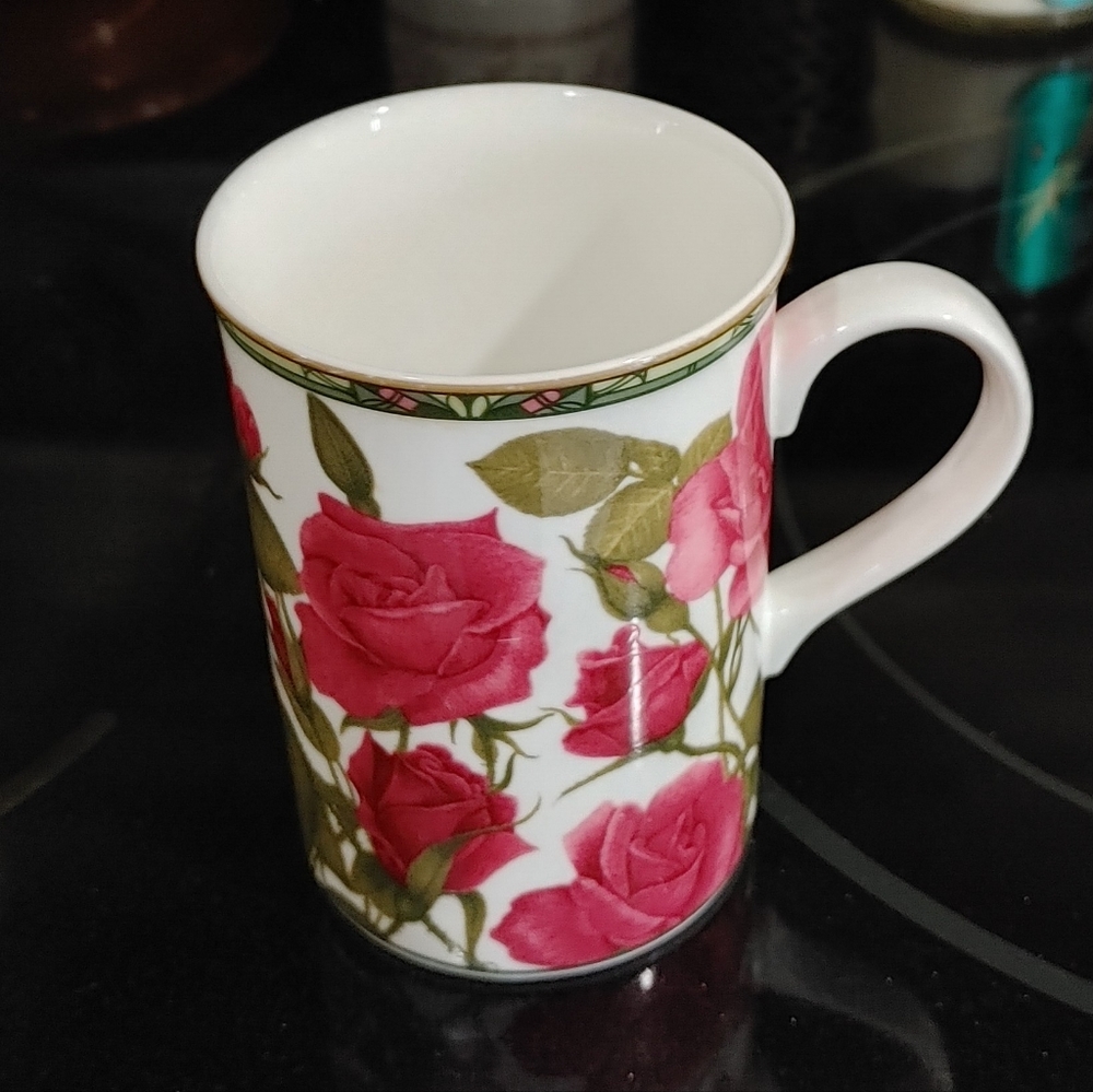 Fine Bone China Mug Collector's Series of four designs Roses.